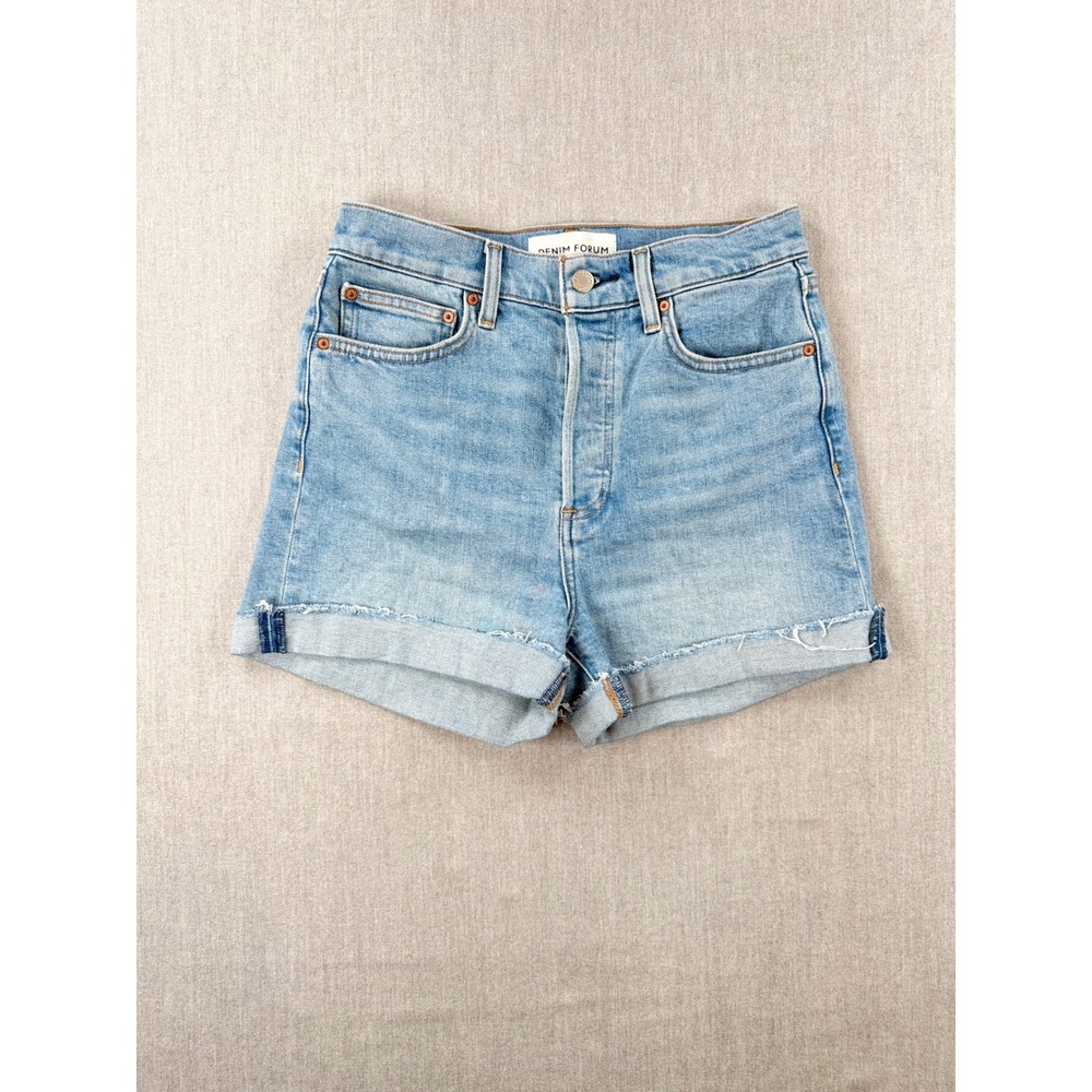 Aritzia Denim Forum The '50s Arlo Hi Mid-Thigh Short‎ Light Wash Blue Size 28